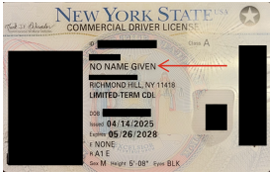 No name given CDL perfectly legal procedure.